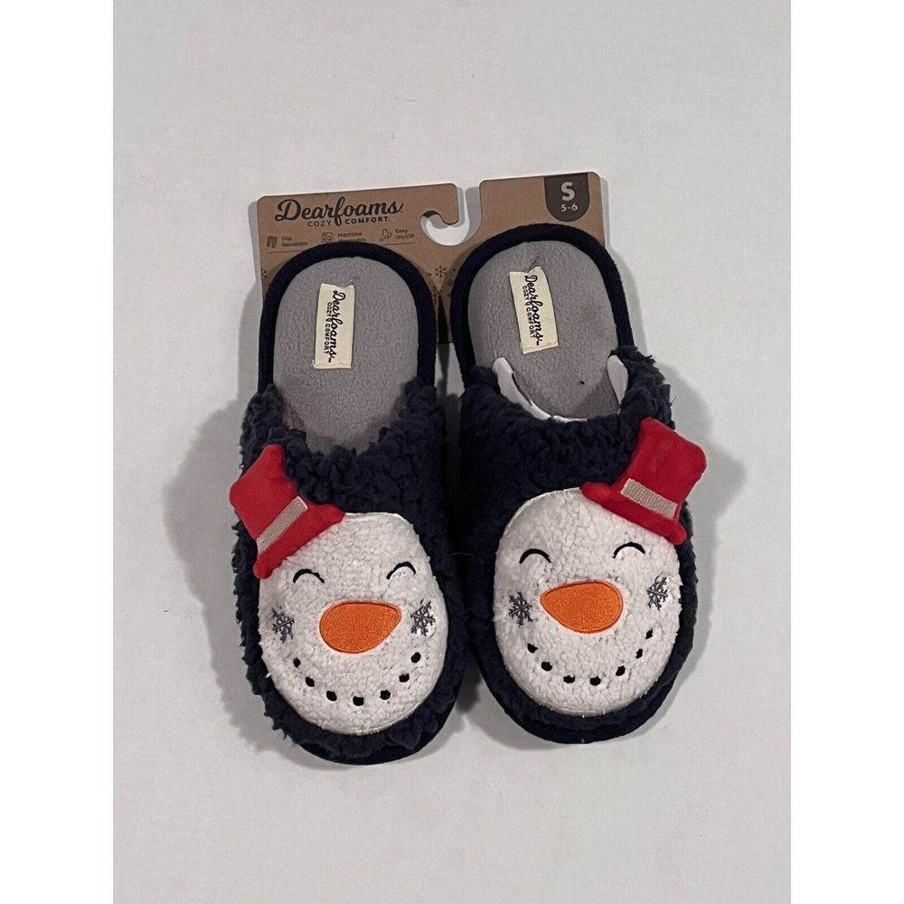 Dearforms Snowman Slippers Size Small Or 5/6 New
